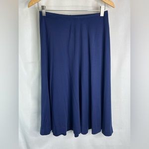 Vintage 80’s RENEE HELGA HOWIE Wool Blend Slip Skirt Blue Sz 12 Stretchy GHO2